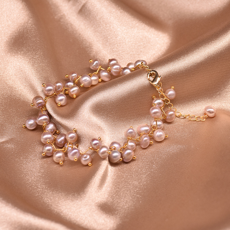 Women'S Accessories Clothing - 천연 담수 화이트 핑크 퍼플 진주